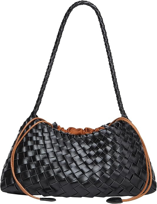 Woven Hobo Bags for Women Suede Woven Tote Bag Trendy Bucket Purse Underarm Shoulder Bag Vintage ... | Amazon (US)