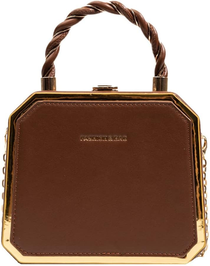 PU Leather Small Square Box Clutch Top Handle Crossbody Shoulder Purse Party Evening Bag for Wome... | Amazon (US)