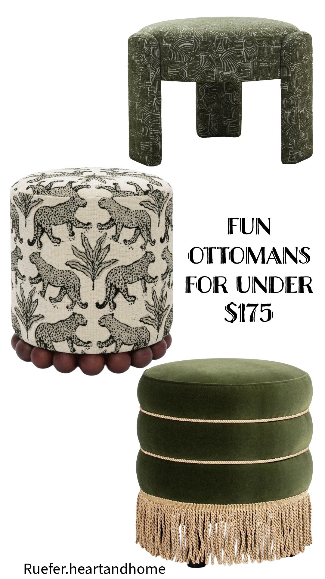 Add a little personality with these fun and affordable ottomans. I love to use these in my home… under a console table, as a foot stool in front of a chair, at the foot of a bed, as extra seating in the living room.

#LTKSaleAlert #LTKHome #LTKSeasonal