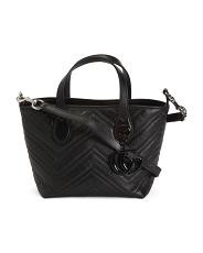 Made In Italy Leather G G Marmont Small Tote With Shoulder Strap | TJ Maxx