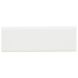 Restore Bright White 2 in. x 6 in. Ceramic Bullnose Wall Trim (0.08 sq. ft. / Piece) | The Home Depot