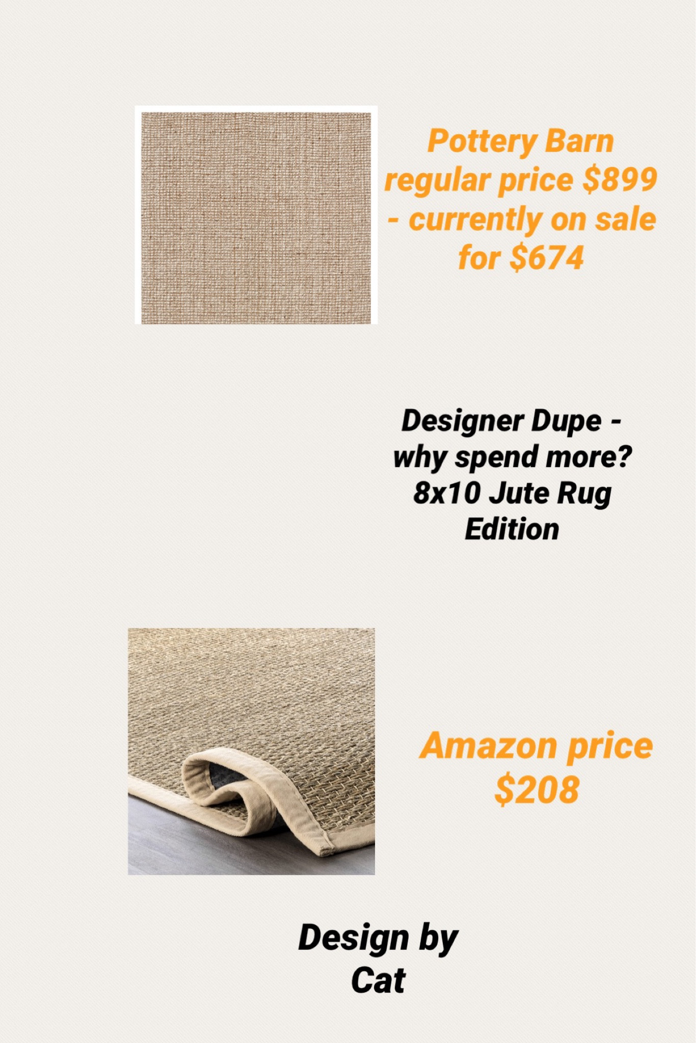 Why pay $674 for an 8x10 jute rug when you can pay only $208! Jute rug, woven rug, seagrass rug. 

#LTKFind #LTKhome
