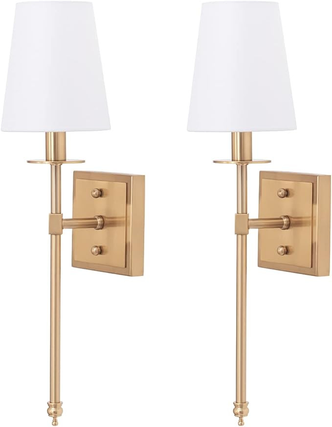 VILUXY Modern Wall Sconces Antique Brass Brush Paint Finish Bedside Wall Sconce Lighting Fixture ... | Amazon (US)