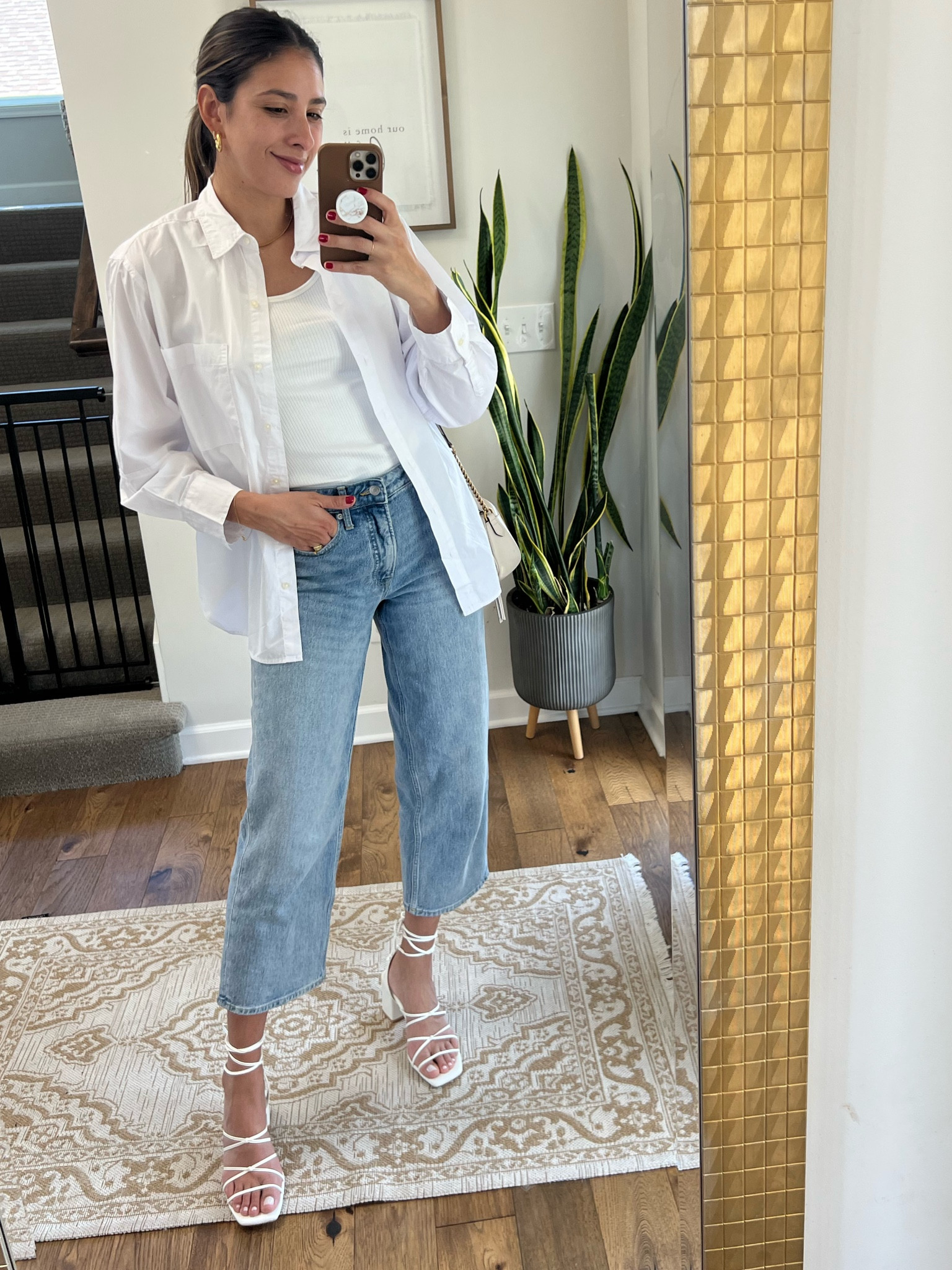 Sunday outfit 🤍✨ Sized up on my shirt to have a “oversized look” (size L) and jeans are tts (wearing 8)!


#LTKshoecrush #LTKstyletip #LTKunder50