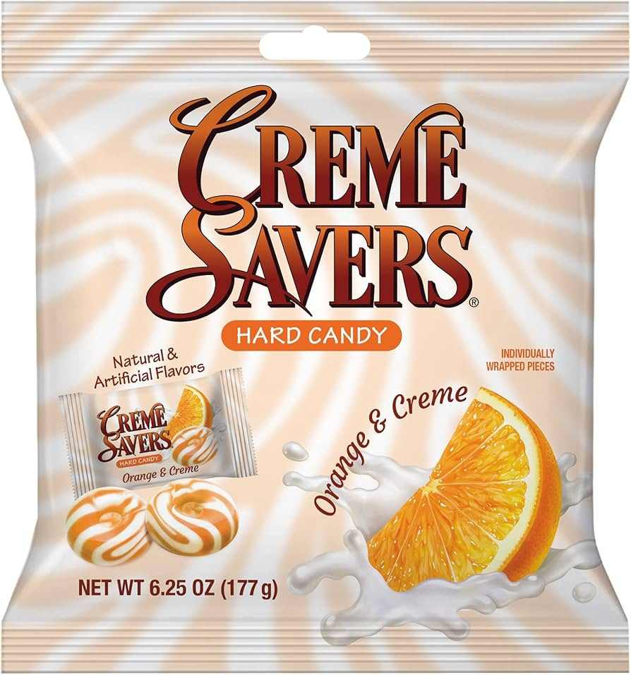Creme Savers | Orange & Creme Hard Candy | 6.25 oz Bag | Amazon (US)