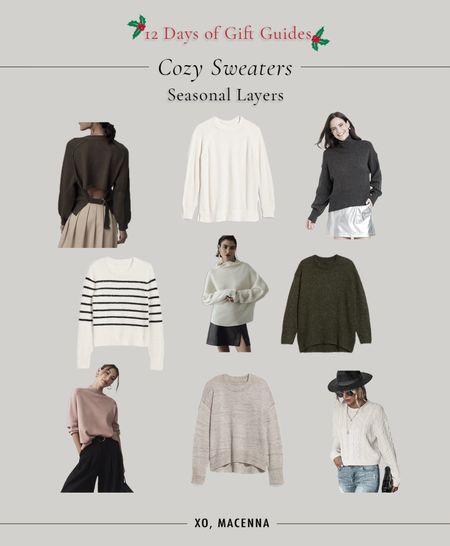 Cozy season would be not-so-cozy without a good sweater! Here are a few of my favorite ones so you guys can stay nice and warm during this holiday season, and gift them too! 

#LTKGiftGuide #LTKSeasonal #LTKHoliday