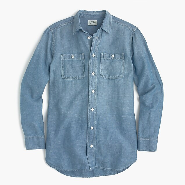 Relaxed chambray boy shirt | J. Crew US