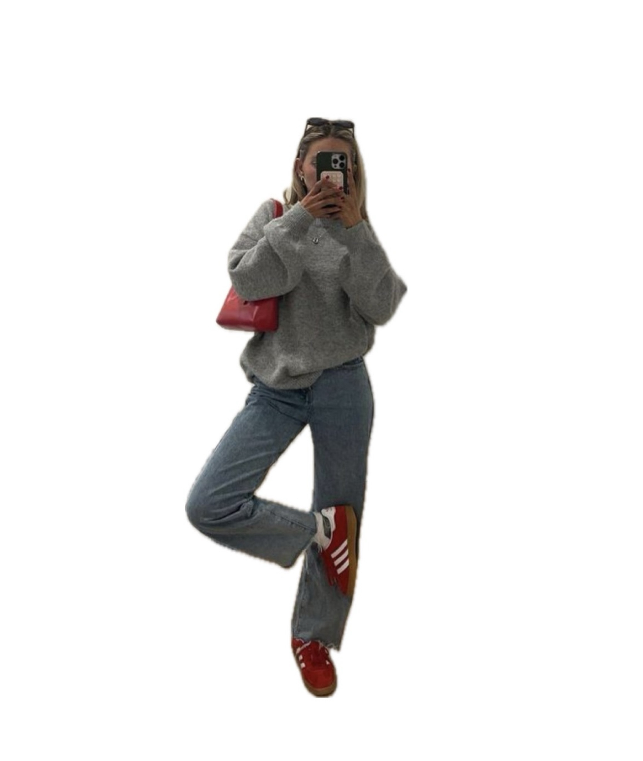 Outfit linked ❤️ grey knit, wide jeans, red adidas spezial 

#LTKSeasonal #LTKstyletip #LTKeurope