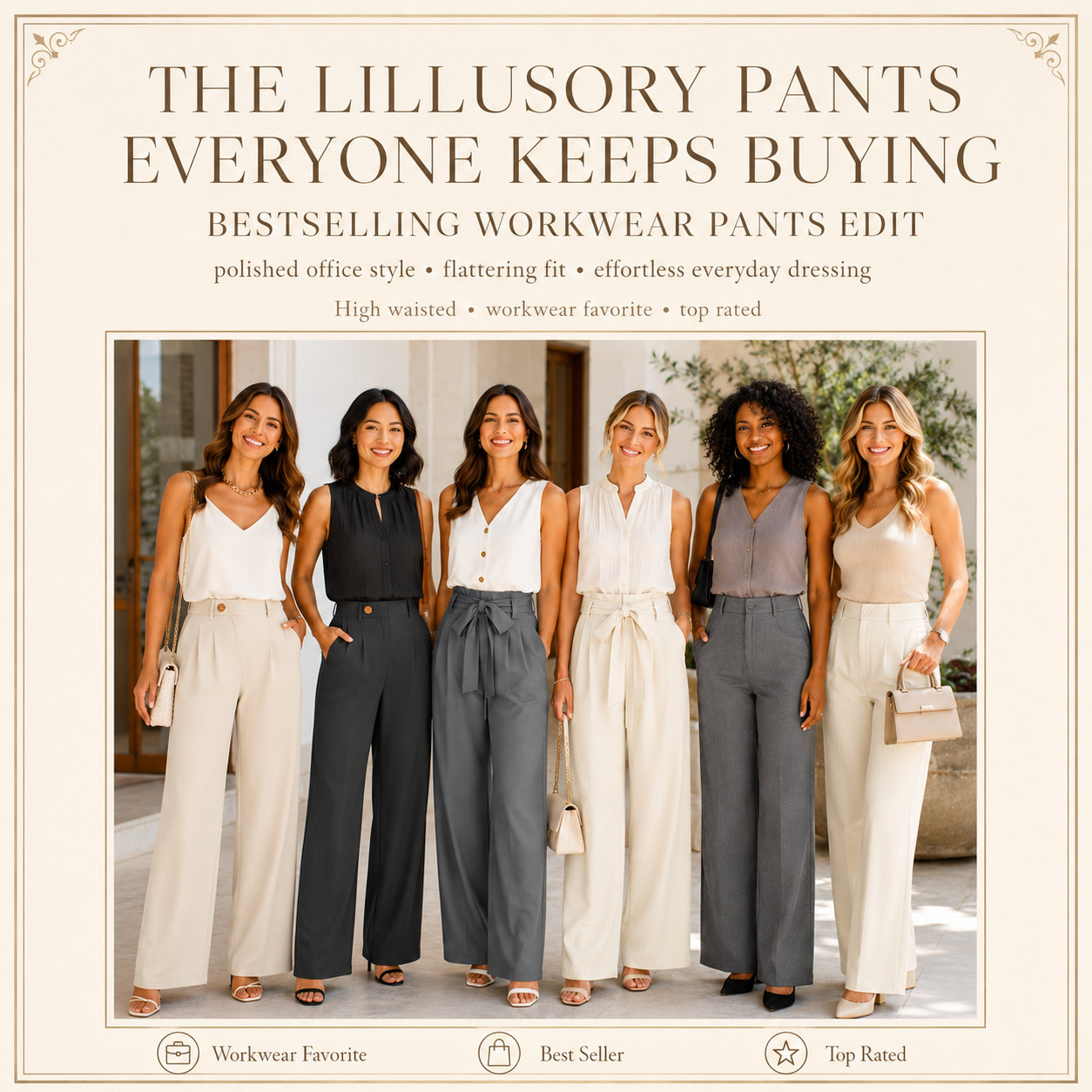 LILLUSORY Elevated Summer Workwear | Business Casual High Waisted Wide Leg Dressy Work Pants ☀️ 

The Amazon Pants Everyone Keeps Buying!!

There’s a reason these LILLUSORY pants keep getting clicked, saved, and bought — they solve the biggest workwear problem: looking polished without feeling uncomfortable. 

I did the digging for you, and these are the Amazon pants I’d check first if you want something flattering, versatile, and easy to wear on repeat.

They give you that expensive-looking, put-together outfit formula without needing to overthink it. 

Wear them for work outfits, business casual days, office looks, teacher outfits, meetings, travel days, brunch, dinner, or anytime you need to look dressed but still feel comfortable. Pair them with a blouse, tank, bodysuit, blazer, heels, flats, or sneakers and they instantly make the outfit feel more intentional. 

If you’ve been waiting to find affordable Amazon work pants that don’t look cheap, this is your sign to try these first. 👀

📌 SAVE this before you need work pants last minute — these are the kind you’ll wish you already had in your closet.

↓ Everything is linked!

#LTKSaleAlert #LTKWorkwear #LTKTravel