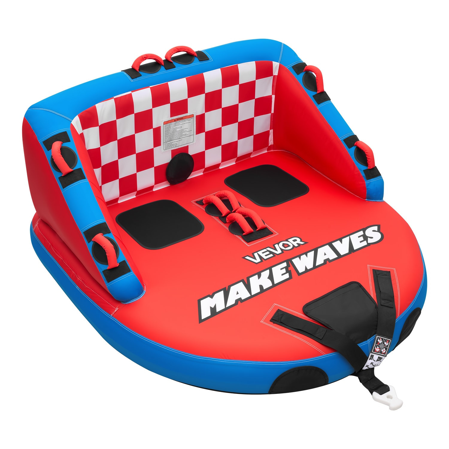 VEVOR Towable Tubes for Boating 2-Rider Inflatable Towable Tube for Boat to Pull 340 lbs Capacity Water Sports Boating Tubes - with Full Nylon Cover | Lowe's