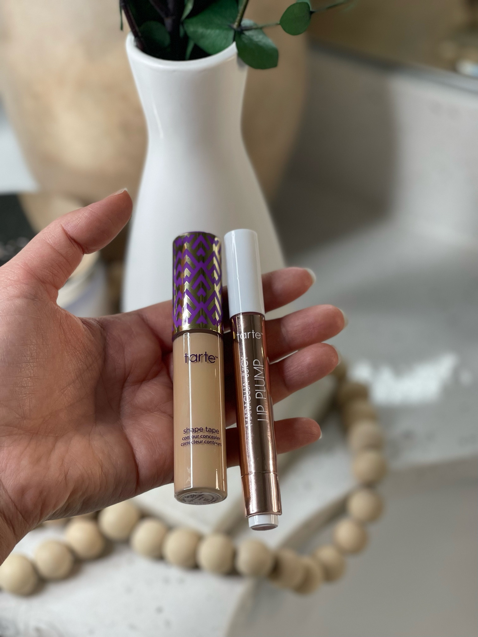 Tarte shape tape is SO GOOD! High coverage, but feels like you’re not wearing makeup. No transfer either! Wearing shade 27S light-medium sand and on the juicy lip plump I’m wearing shade Primrose.

#LTKGiftGuide #LTKstyletip #LTKbeauty