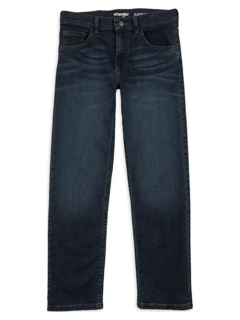 Wrangler® Boys Straight Fit Denim Jeans, Sizes 4-18 Regular, Slim, & Husky | Walmart (US)