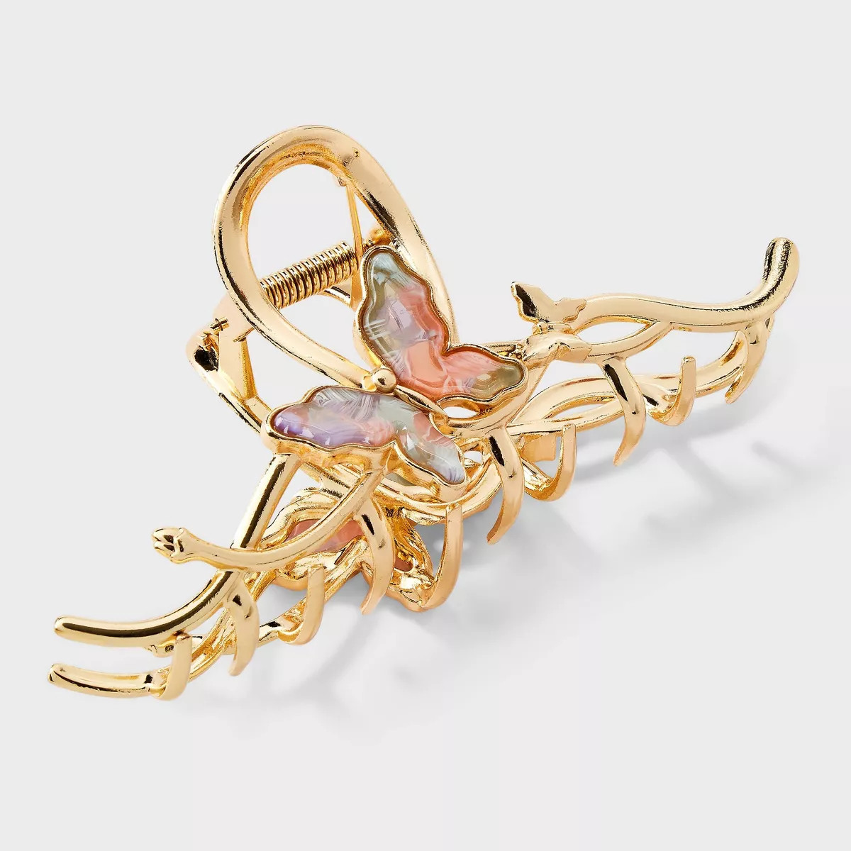 Metal Butterfly Claw Hair Clip - Wild Fable™ Gold: Fashion Styling Accessory, Iron & Acrylic | Target