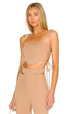 Camila Coelho Kyla Bustier in Taupe from Revolve.com | Revolve Clothing (Global)