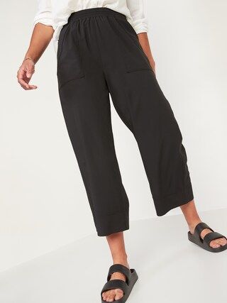 High-Waisted StretchTech Wide-Leg Crop Pants for Women | Old Navy (US)