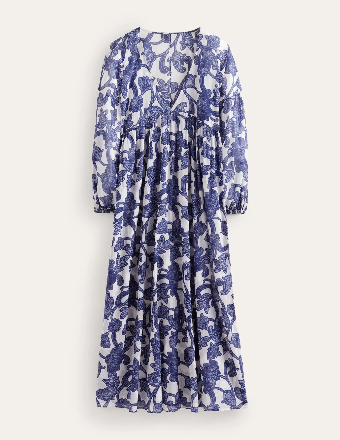 Maxi Empire Kaftan Dress - Blue Ribbon, Paisley Whirl | Boden (US)