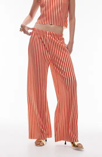 Plissé Pull-On Wide Leg Pants | Nordstrom