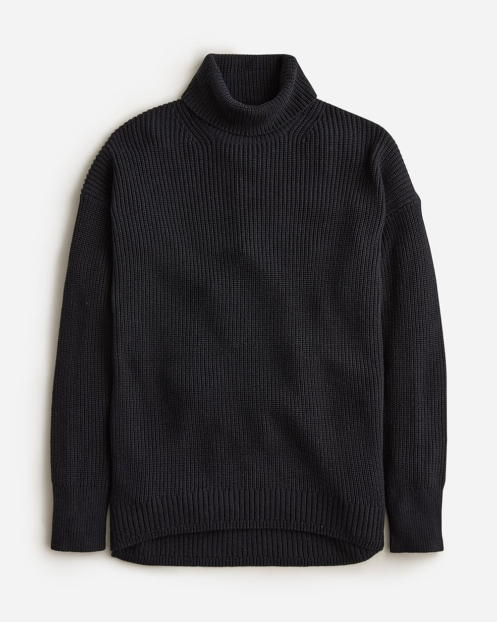 Cotton-blend ribbed turtleneck sweater | J. Crew US