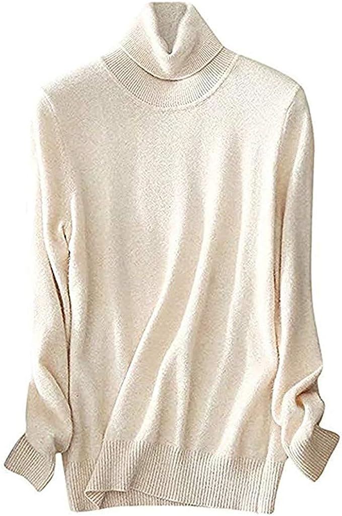 SANGTREE Women's Turtleneck Sweater, Soft Cashmere Blend | Amazon (US)