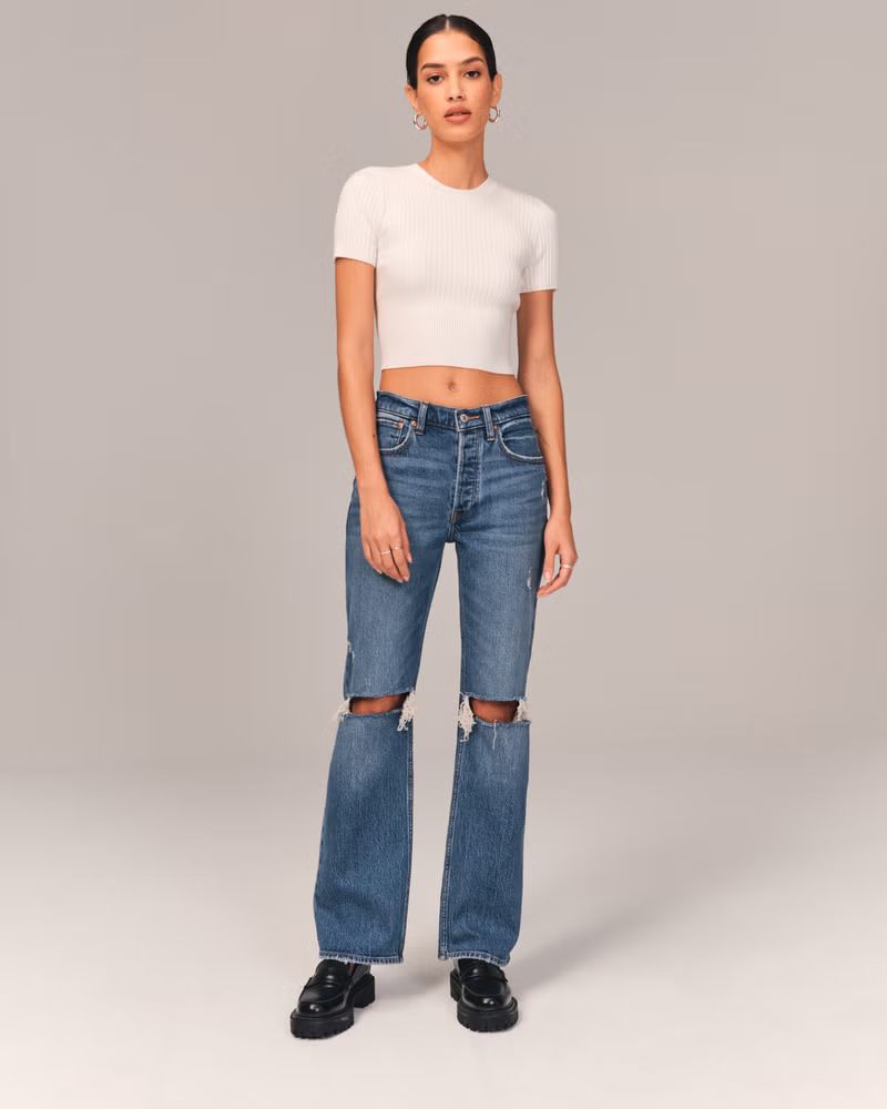 Women's 90s Low Rise Baggy Jeans | Women's Bottoms | Abercrombie.com | Abercrombie & Fitch (US)