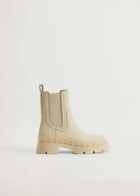 Leather boots with track sole | MANGO (US)