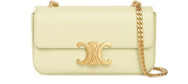 CELINETriomphe shoulder bag in shiny calfskin with chain | 24S (APAC/EU)