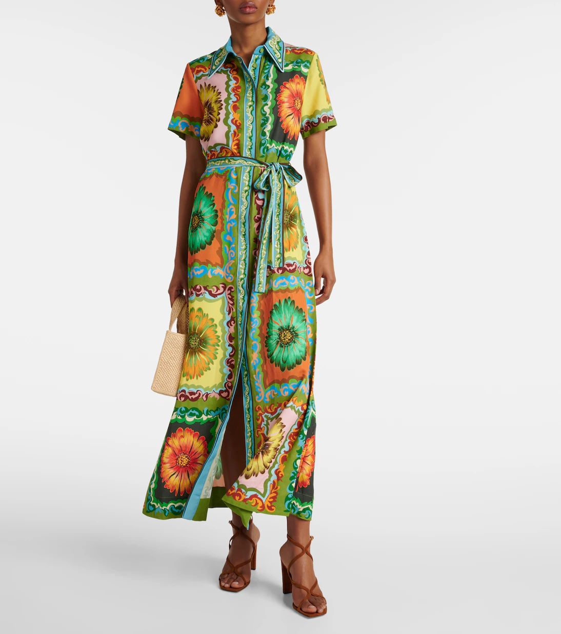 Disco Daisy printed twill shirt dress | Mytheresa (UK)