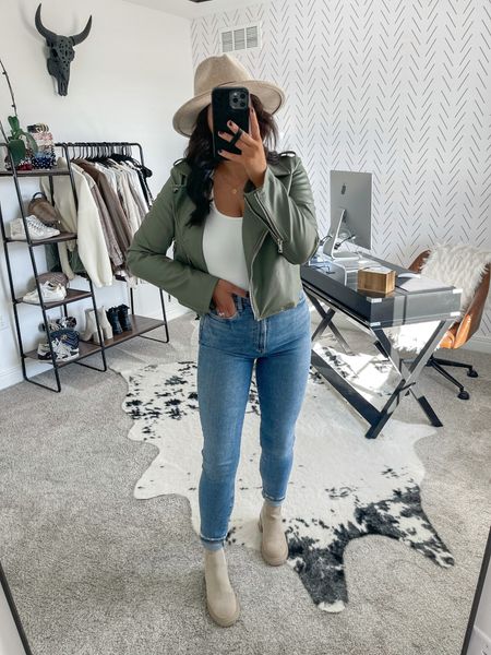 fall outfit inspo 🖤

jacket — size small
bodysuit — size small
jeans — size 25

amazon fashion | amazon finds | amazon must haves | black friday sales | leather jacket | agolde jeans | high waisted jeans | high rise jeans | chelsea boots | wool hat | white long sleeve bodysuit outfit | fall fashion | fall outfits | fall style 

#LTKunder50 #LTKCyberweek #LTKstyletip