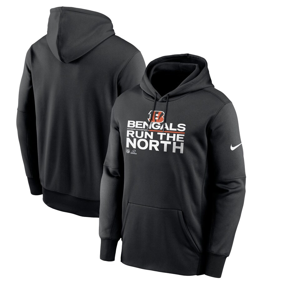 Cincinnati Bengals Nike 2021 AFC North Division Champions Trophy Collection Pullover Hoodie - Bla... | Fanatics