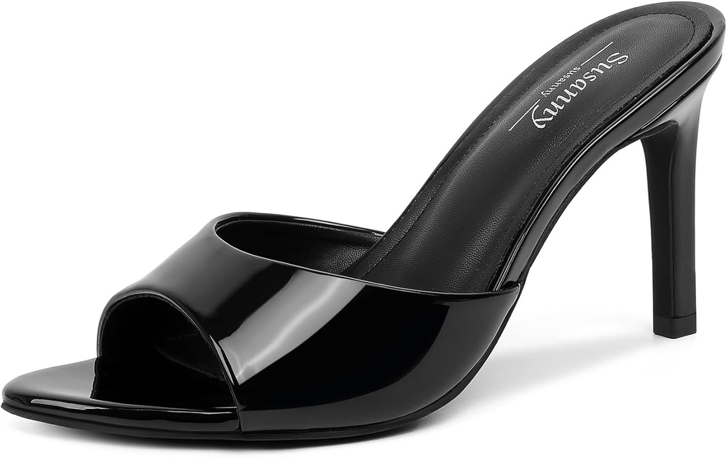 Susanny Women's Sandals Heels Mule High Heels Pointed Open Toe Sandals Sexy Slip on Heeled Summer... | Amazon (US)