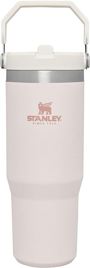 Stanley IceFlow - Vaso de acero inoxidable con popote, botella de agua aislada al vacío para cas... | Amazon (US)