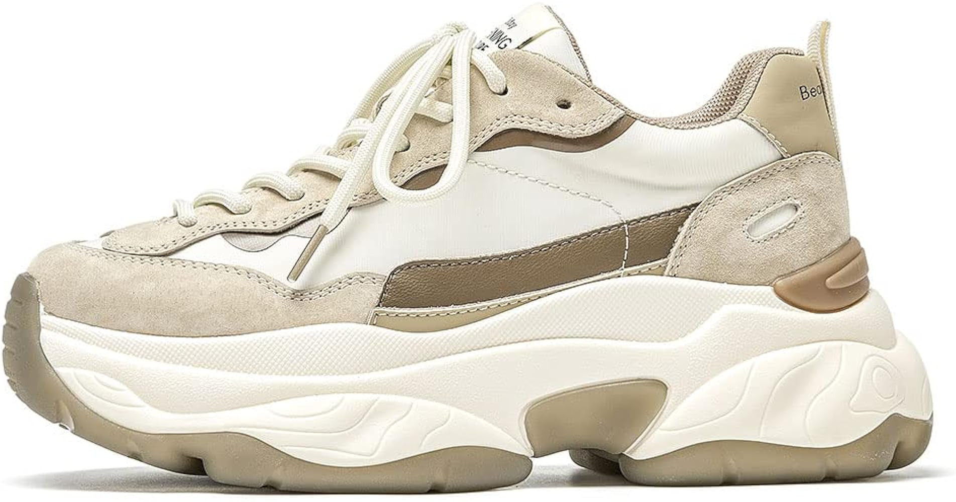 BEAU TODAY Womens Chunky Sneakers, Dad Shoes for Women, Lace up Comfortable Fashion Dad Sneaker | Amazon (US)