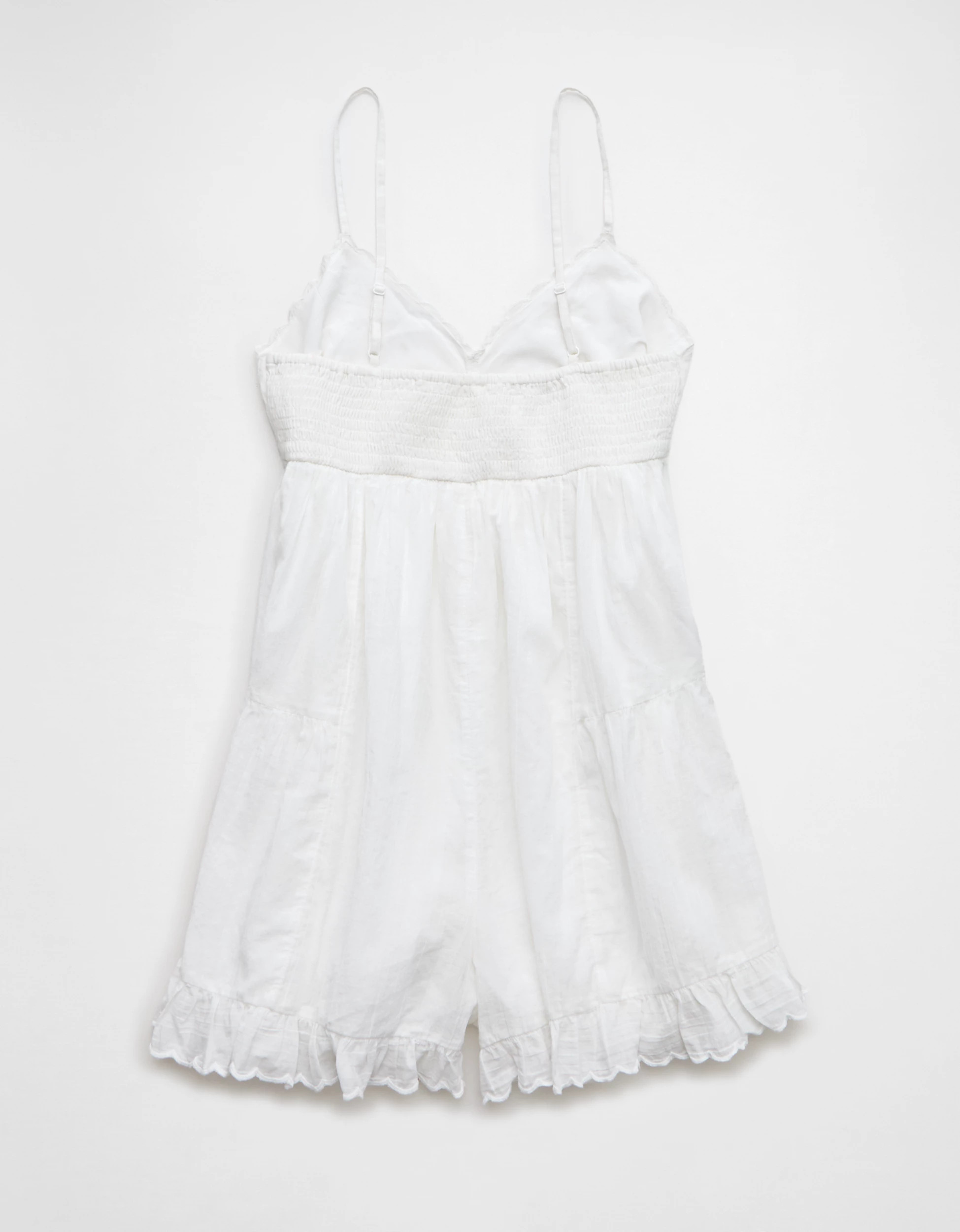 AE Pintuck Lace Babydoll Romper | American Eagle Outfitters (US & CA)