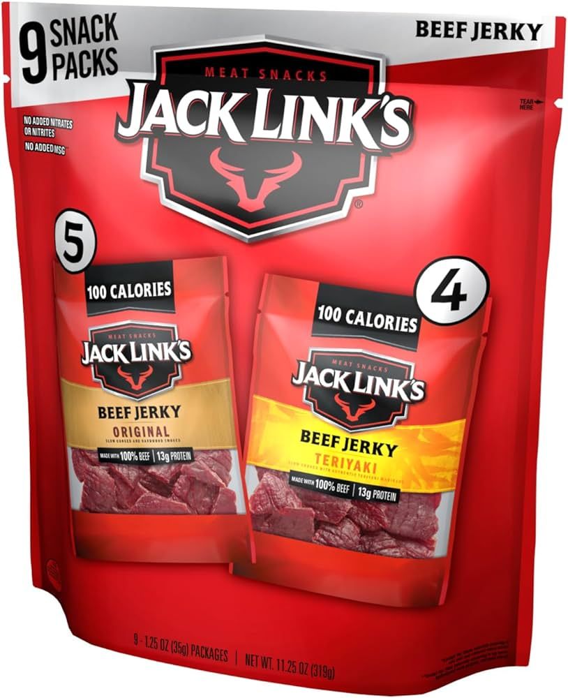 Jack Link's Beef Jerky Variety - Includes Original and Teriyaki Flavors, On the Go Snacks, Great ... | Amazon (US)