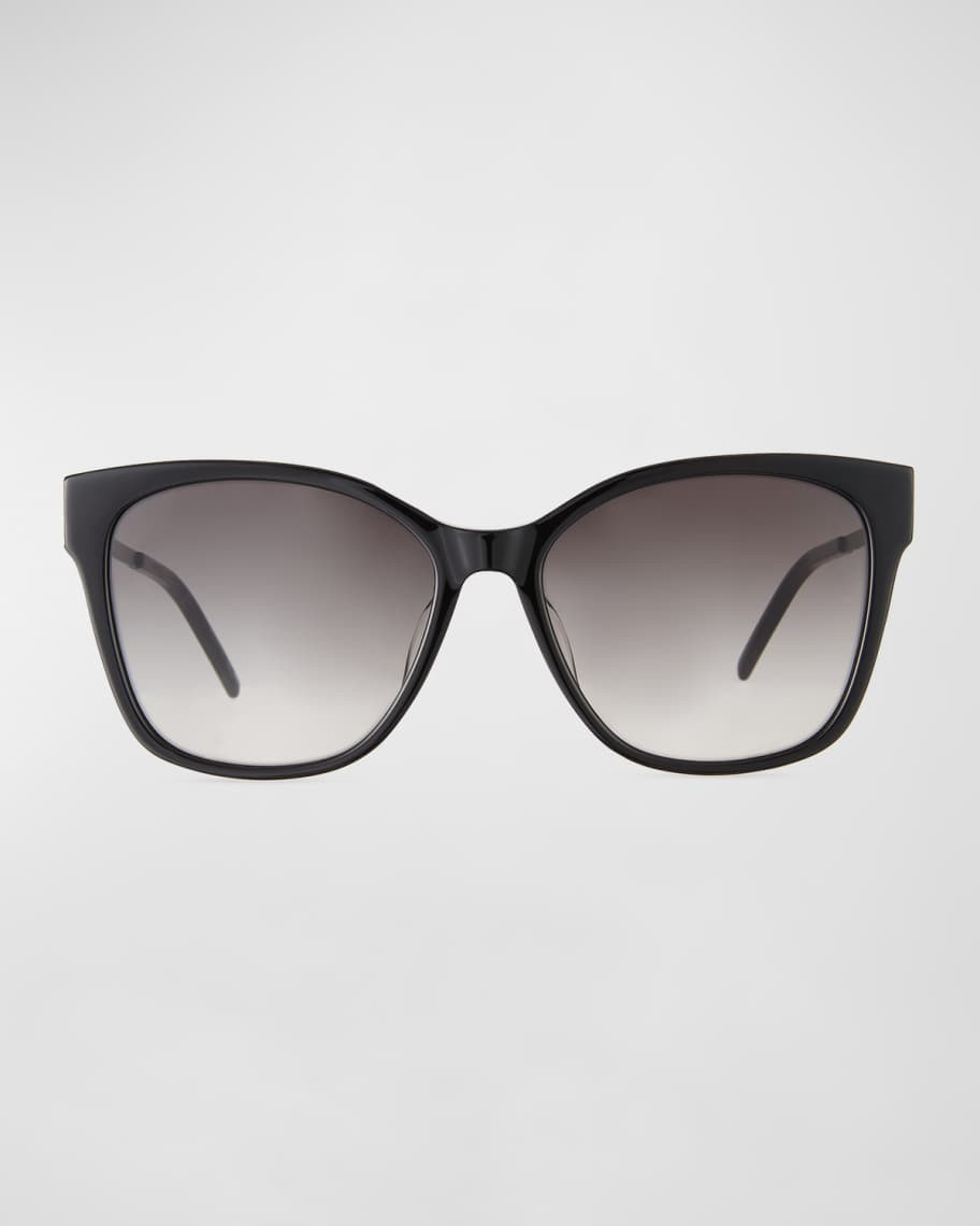 Square Acetate & Metal Sunglasses | Neiman Marcus