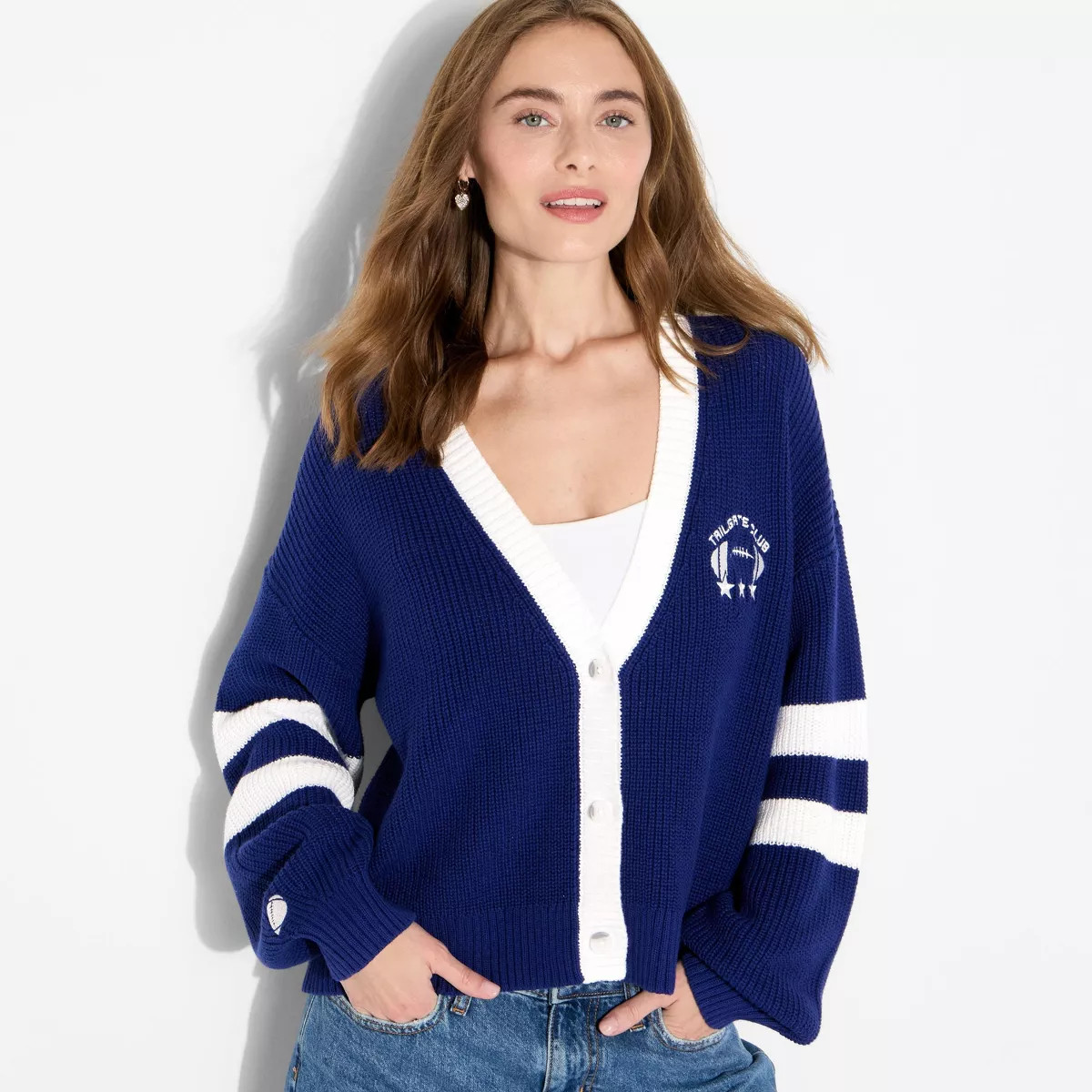 Women's Game Day V-Neck Button-Front Cardigan - Wild Fable™ | Target