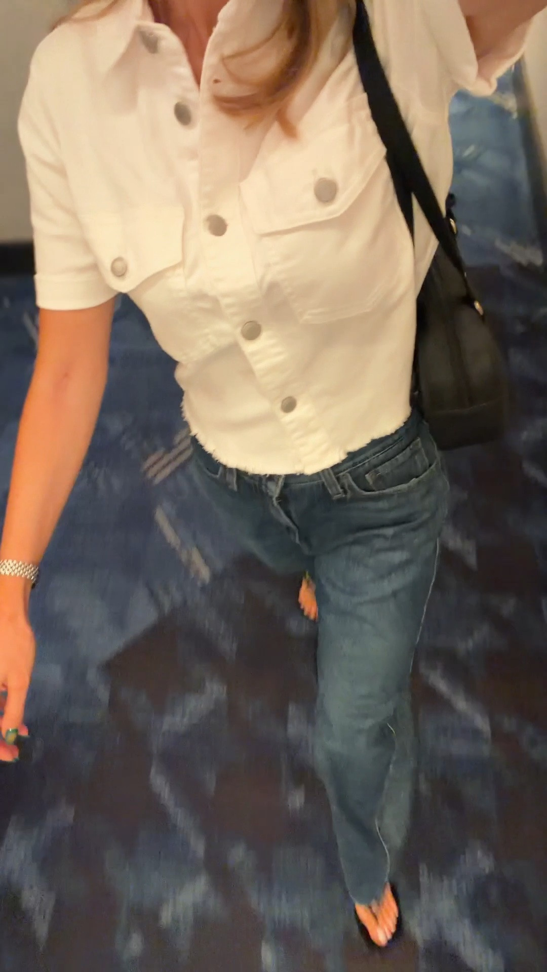Day one conference look - wearing barrel jeans in size 27 and top in XS! The amount of the people who asked about this pair 🤯 will sell out @kohls  kohls #kohls #kohlspartner #ad #kohlsfinds 

Denim shirt • kitten heels • setting spray • evening makeup • fall scent • tall jeans

#LTKCon #LTKgrwm #LTKdayinmylife