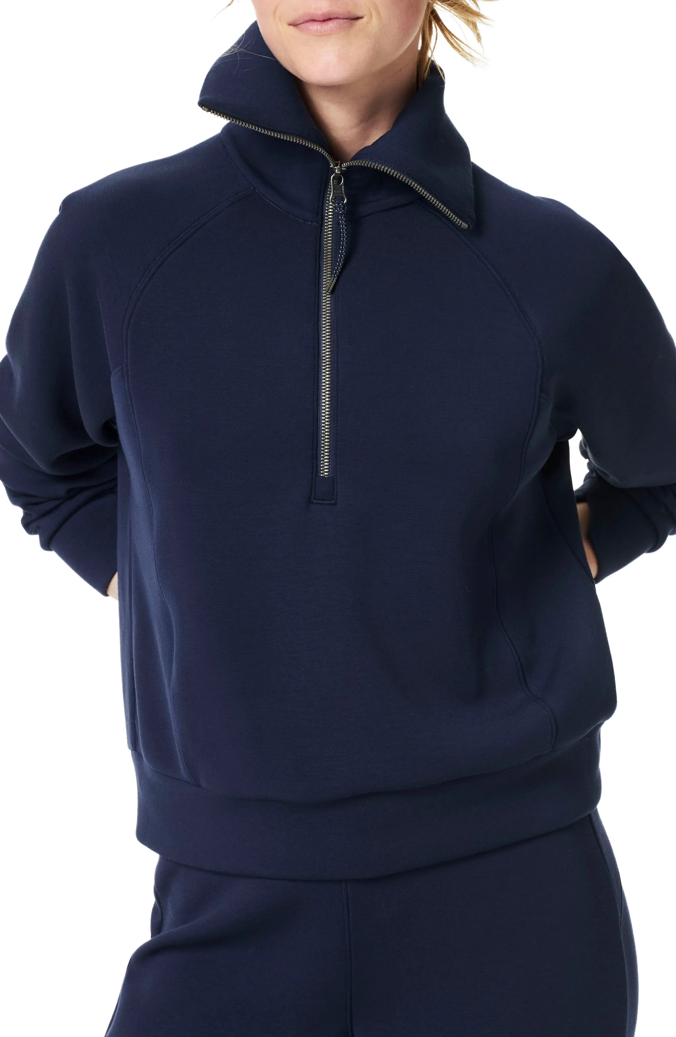 SPANX\u00ae AirEssentials Half Zip Pullover (Women) | Nordstrom | Nordstrom