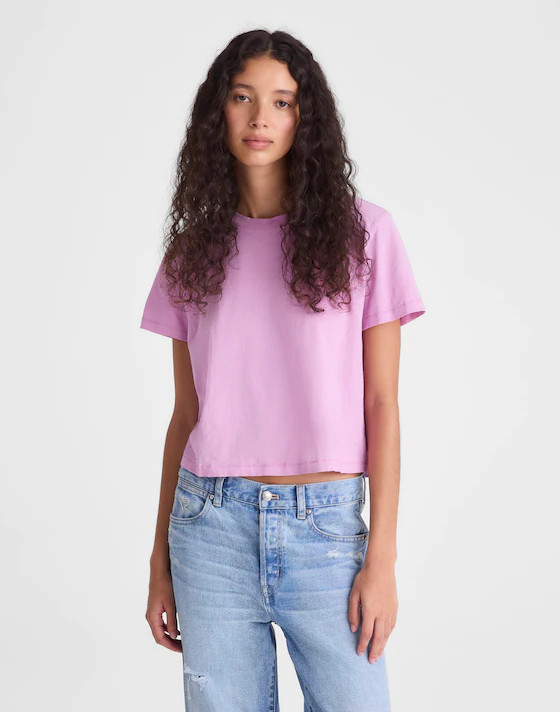 The Easy Crop Crewneck Tee in Soft Slub | Madewell