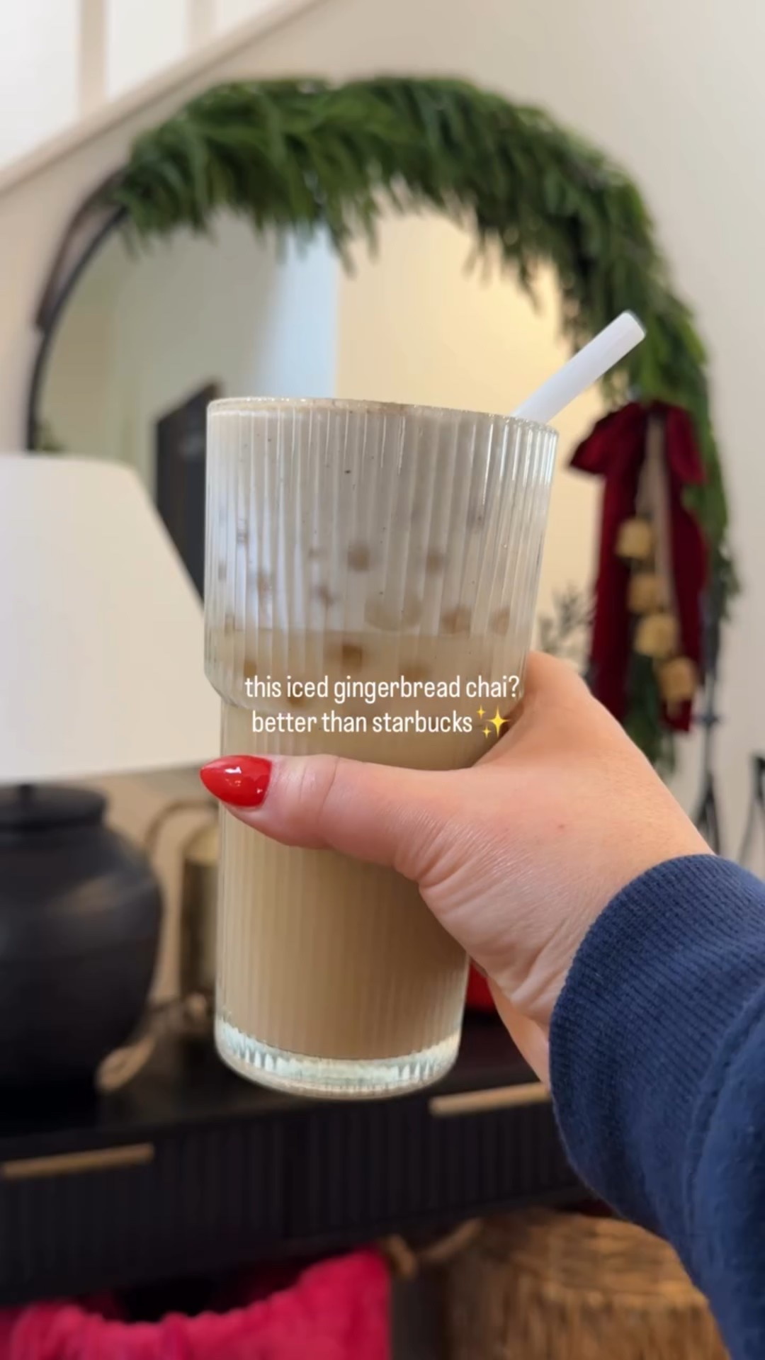 This iced gingerbread chai is everything I want in a holiday drink — cozy, sweet, a little spicy, and honestly… better than Starbucks🤎✨

The best part? You can make it at home in just a few minutes.

Make sure to save this post for the next time the craving hits.



you’ll need:
– chai concentrate
– your fave milk (I used oat)
– gingerbread syrup
– pumpkin spice 
– Optional- a splash of vanilla 
.
.
.
.
.

#icedgingerbreadchai #holidaydrinks #christmascoffee #starbucksdupe #gingerbreadlatte #holidaybeverages #christmasathome #wintercoffee #cozydrinks #holidayrecipes #festivelatte #holidayvibes #cozyhome #christmasinspo

#LTKHoliday #LTKfoodie #LTKSeasonal