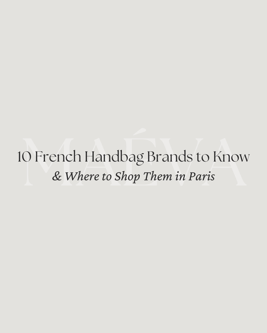 10 French Handbag Brands to Know 👜 A little journey through Parisian design, where timeless elegance meets everyday charm ✨ From minimalist silhouettes to beautifully structured shapes, these 10 French brands capture the art of thoughtful craftsmanship and refined simplicity! 

Brand List: 
- Polène
- Pourchet
- Fleuron
- Le Tanneur 
- Léo et Violette 
- Pö&me 
- Fauvette
- Elleme
- Maison Rinceau 
- Atelier Auguste 

📍 You can shop all the pieces linked in the latest post or via ShopMy @maevawithamour under ‘French & EU Bags’, and I’ve shared the full guide with a custom map so you can discover where to shop them in Paris - now live on maevawithamour.com

👉 Save this post for your next Paris trip (or future wishlist) and follow for more French-inspired style and brand discoveries! 

With Amour, M.

#frenchstyle #parisianstyle #frenchfashion #frenchbrands #handbag #purse #styleguide #styleinspo

#LTKItBag #LTKStyleTip #LTKTravel