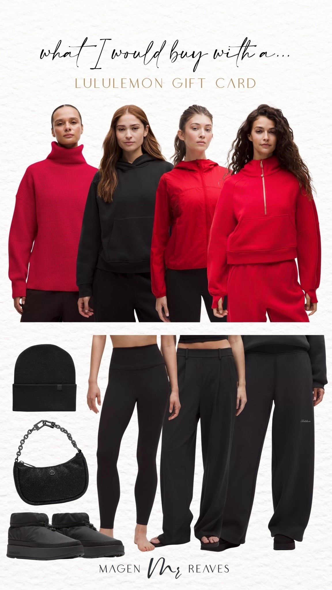 What I’d buy with a lululemon gift card!

Lululemon, women’s activewear, women’s outerwear, sweatpants, leggings, winter style


#LTKgrwm #LTKActive #LTKootd