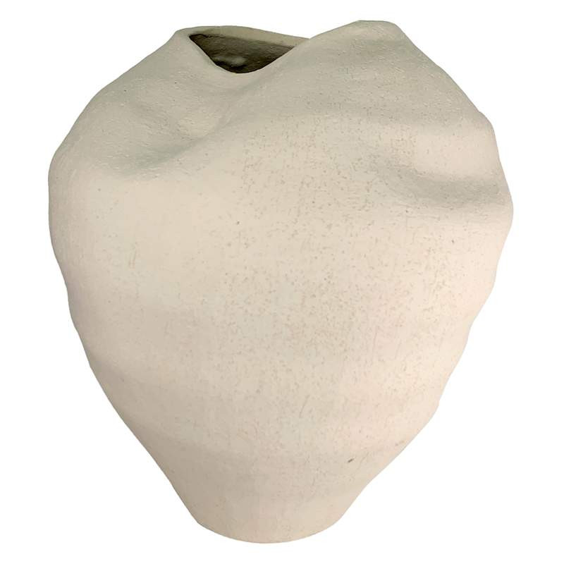 Natural Dent Ceramic Vase, 11x12 | At Home