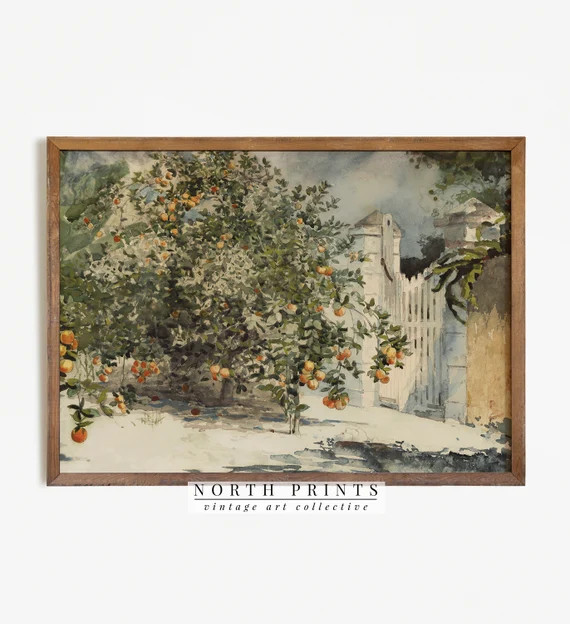 Spanish Kitchen Decor | Orange Tree Vintage Watercolor | PRINTABLE #636 | Etsy (US)