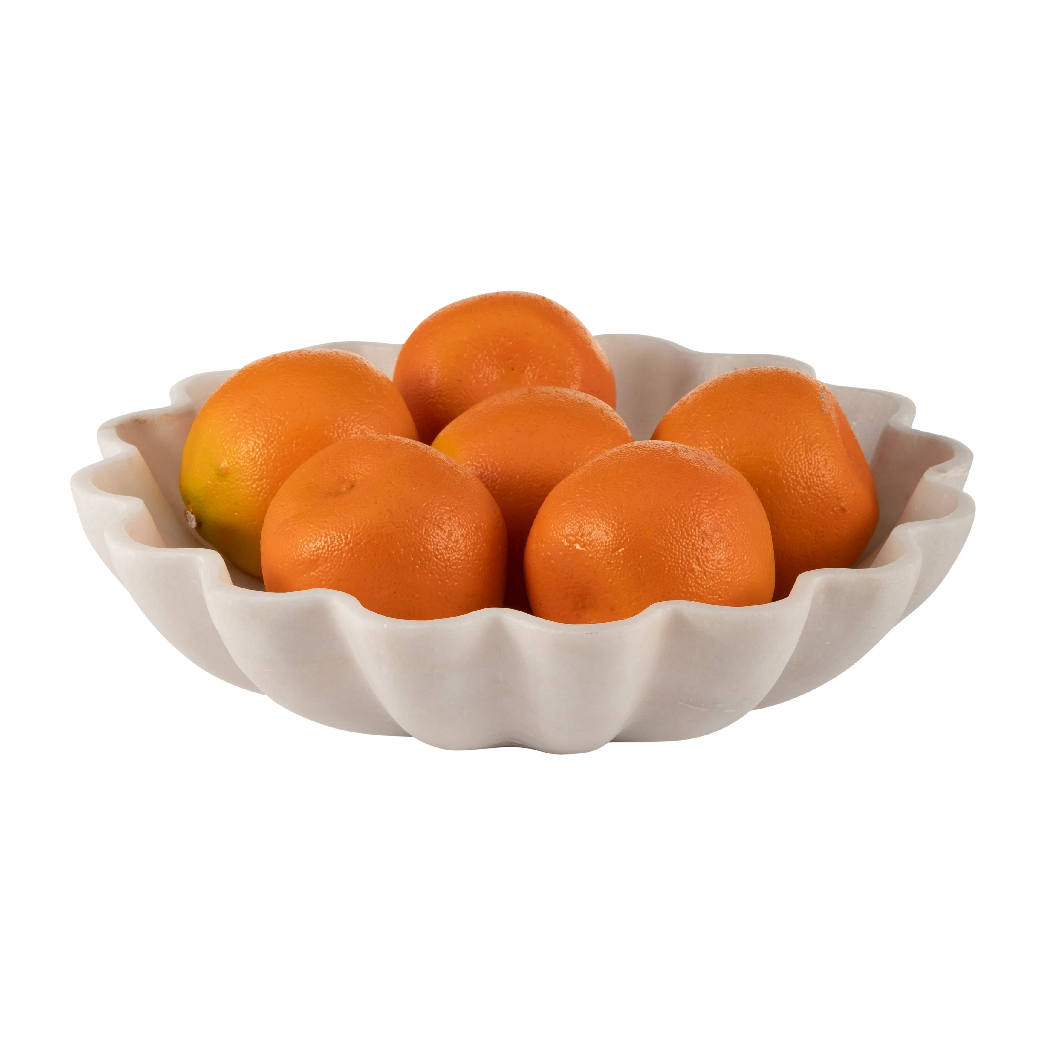 Birch Lane™ Marble, 12"D Shell Shaped Tray, White, Round | Wayfair | Wayfair North America