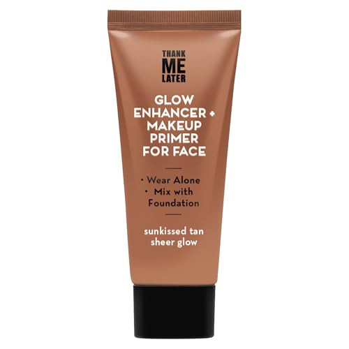 Elizabeth Mott Thank Me Later Glow Enhancer - Hydrating Face Primer & Highlighter for Radiant Skin, Vegan & Cruelty-Free, No Sulfates, Parabens, or Phthalates - Tan Sheer Glow Shade - 30g | Amazon (US)