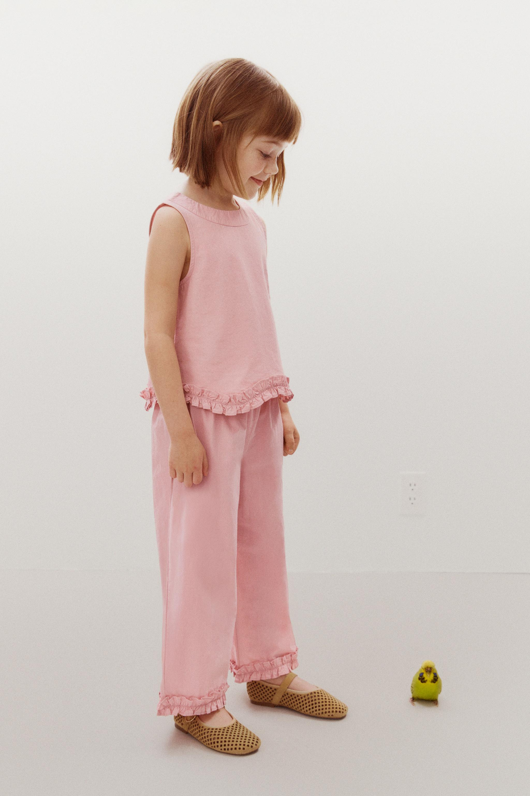 RUFFLED POPLIN PANTS | Zara US