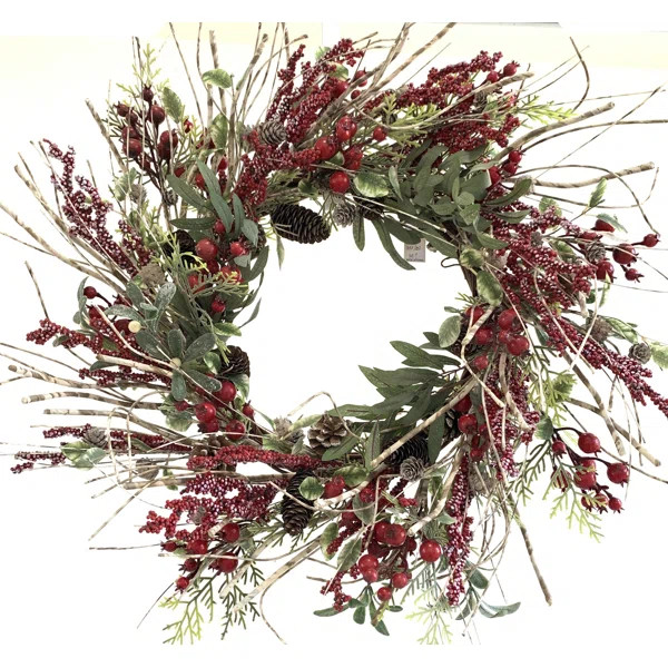 Handcrafted Faux Silk 26'' Wreath | Wayfair North America