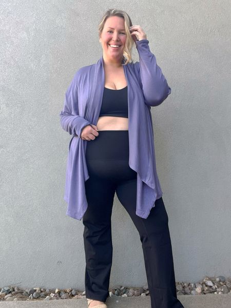 Plus Size Athleisure Outfit! Wearing a Spanx sports bra in a 2X and it is adjustable! Spanx Booty Boost leggings in a 2X. Both are a little on the smaller side so if you’re unsure size up. Use code ASHLEYDXSPANX for a discount! The cardigan is Athleta and perfect for athleisure use or going to yoga, easy to add on or take off! 

#LTKplussize #LTKSeasonal #LTKActive