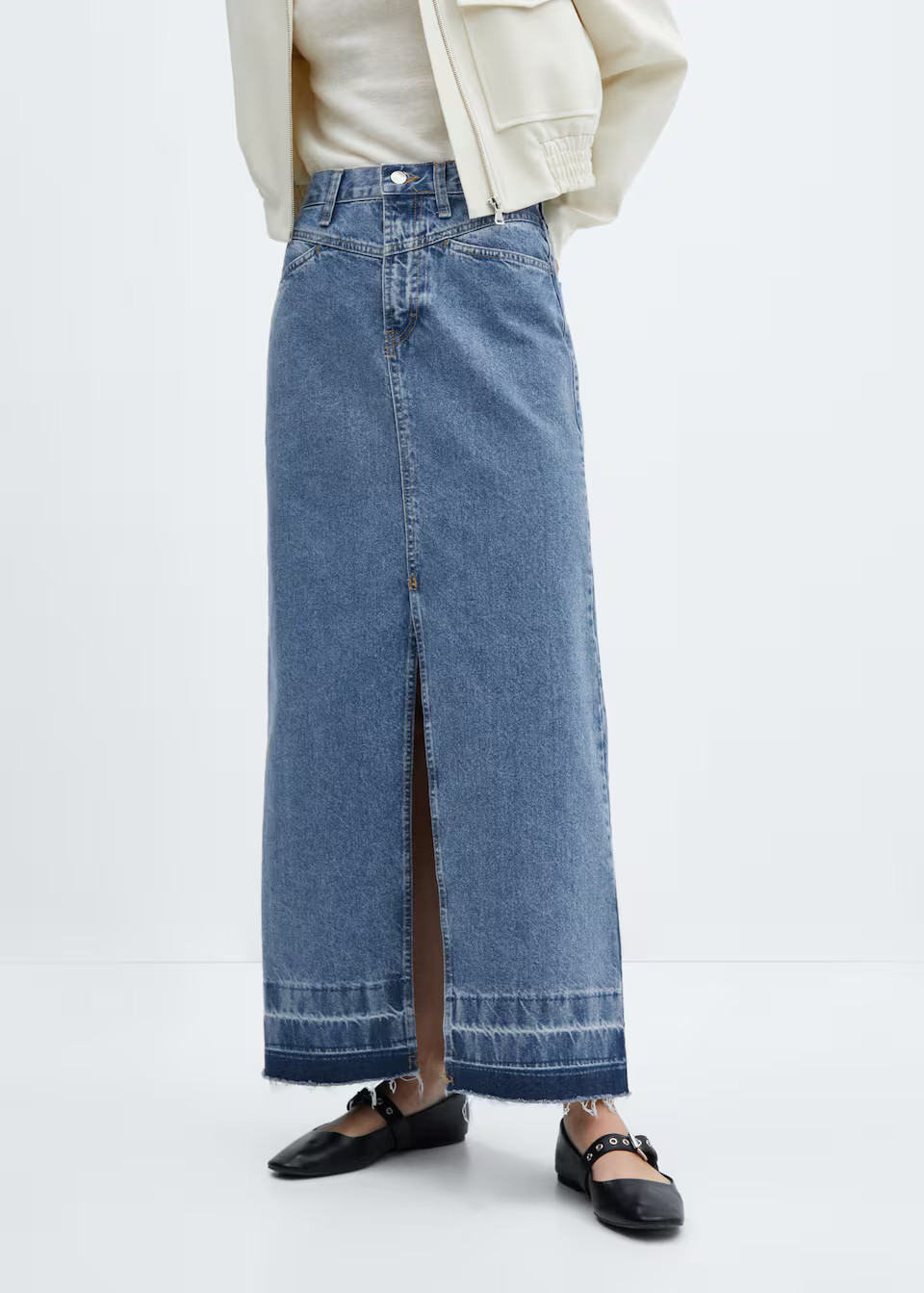 Denim long skirt -  Women | Mango USA | MANGO (US)